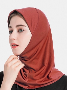 Muslimsk Hijab Skjerf Dame Solid Crystal Hemp