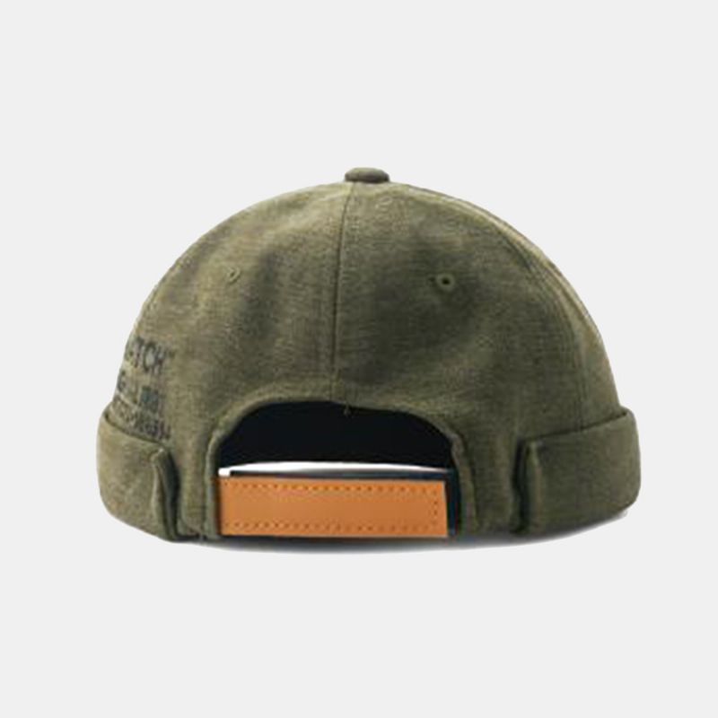 Skull Caps Kvinne Mote Bokstaver Brodert Brimless Hats