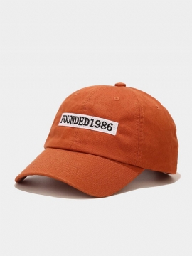 Unisex Bomull 1986 Brevtrykk Broderi Mote Jakt Lynrask Oransje Sikkerhet Solskjerm Peaked Caps Baseballcapser