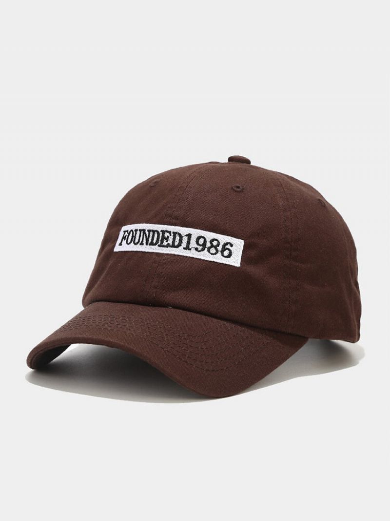 Unisex Bomull 1986 Brevtrykk Broderi Mote Jakt Lynrask Oransje Sikkerhet Solskjerm Peaked Caps Baseballcapser