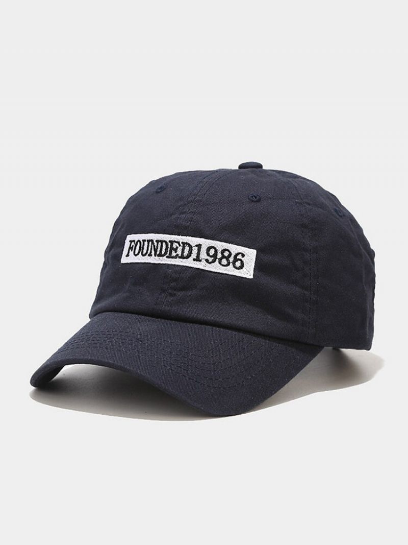 Unisex Bomull 1986 Brevtrykk Broderi Mote Jakt Lynrask Oransje Sikkerhet Solskjerm Peaked Caps Baseballcapser