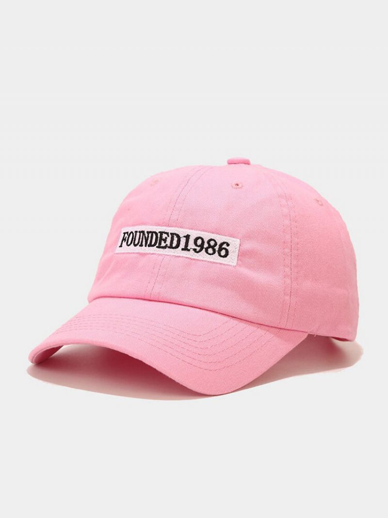 Unisex Bomull 1986 Brevtrykk Broderi Mote Jakt Lynrask Oransje Sikkerhet Solskjerm Peaked Caps Baseballcapser