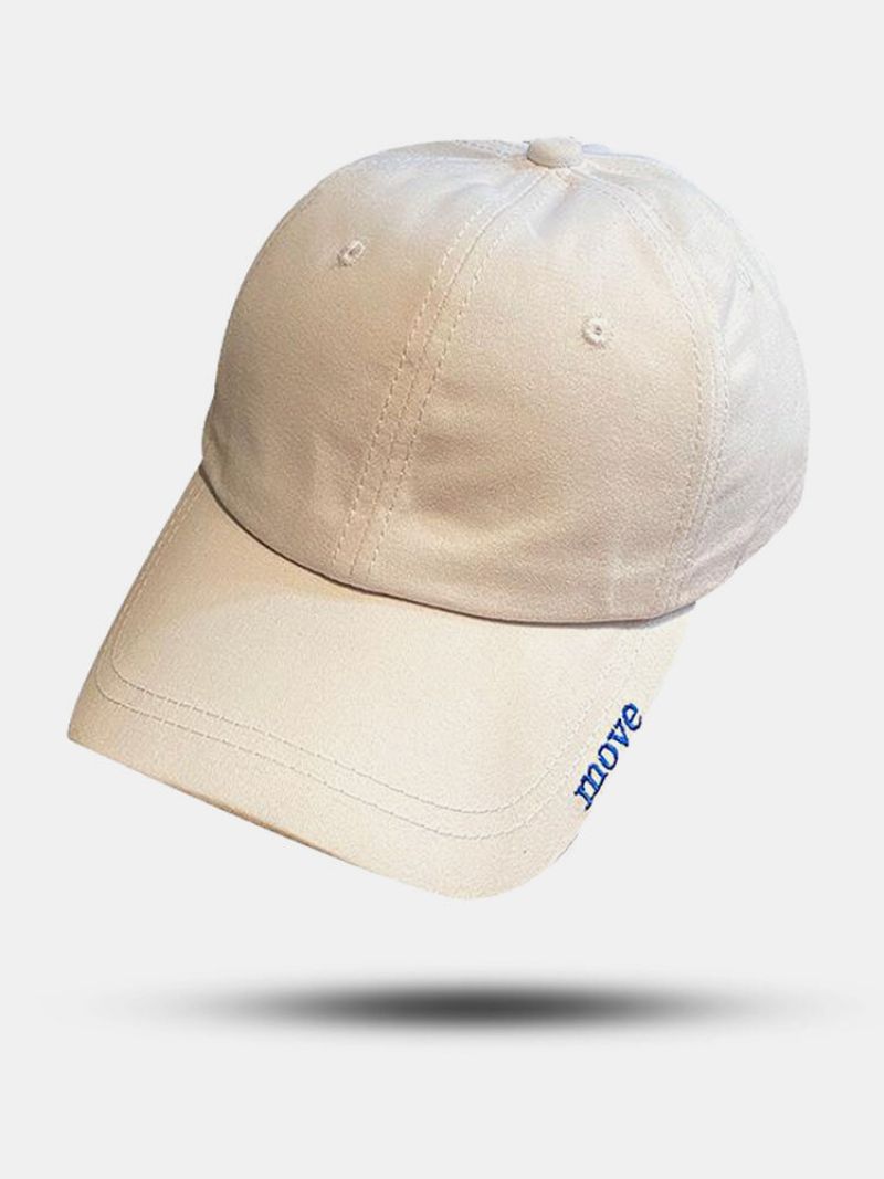 Unisex Bomull Ensfarget Brevmønster Broderi Solkrem Mote Baseball Cap