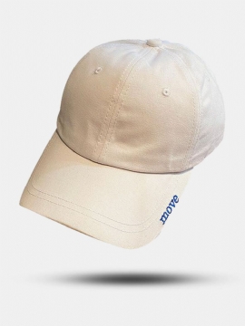 Unisex Bomull Ensfarget Brevmønster Broderi Solkrem Mote Baseball Cap