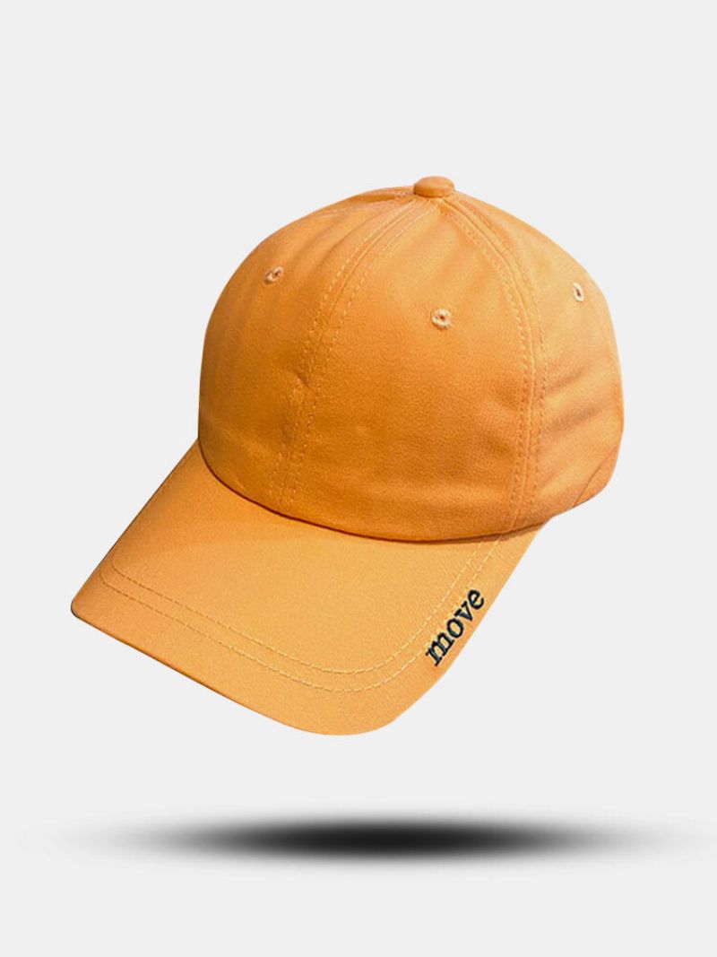 Unisex Bomull Ensfarget Brevmønster Broderi Solkrem Mote Baseball Cap