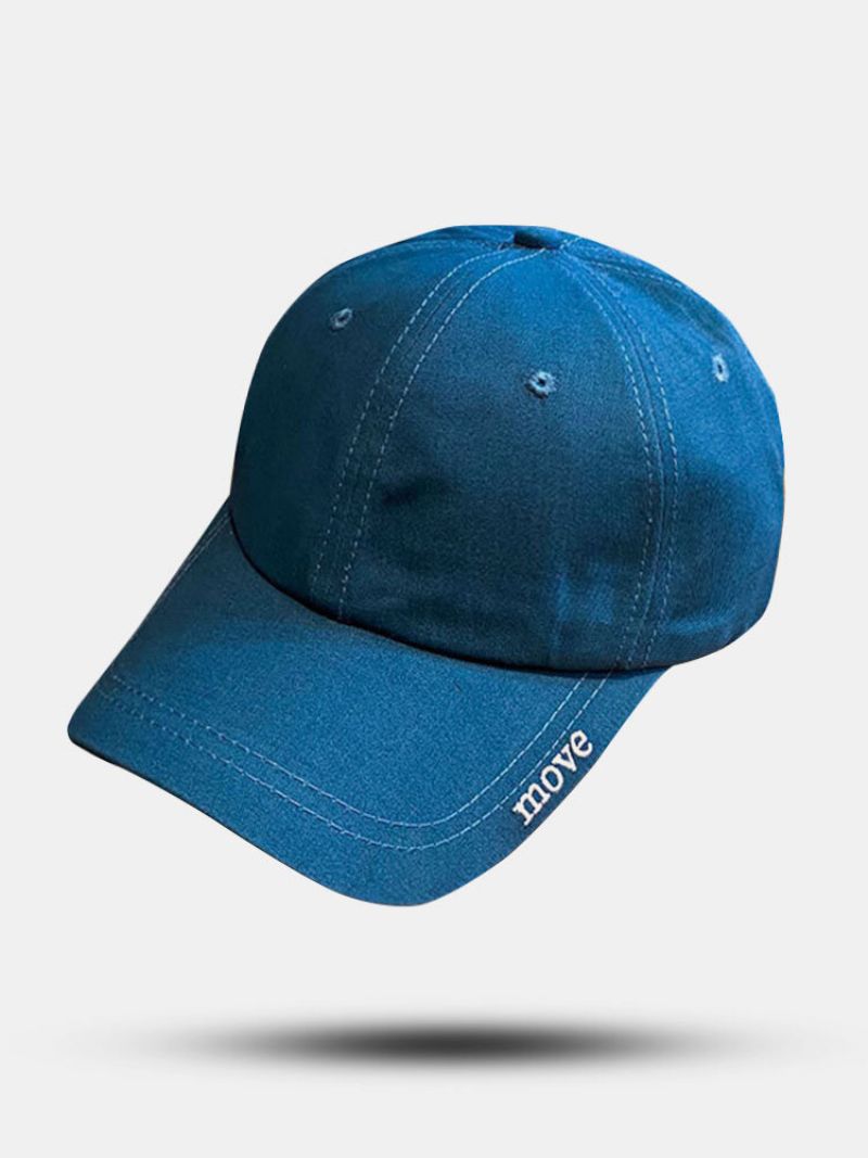 Unisex Bomull Ensfarget Brevmønster Broderi Solkrem Mote Baseball Cap