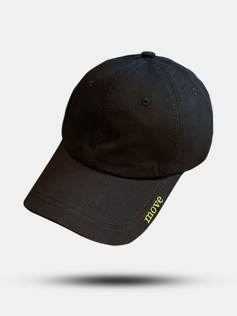 Unisex Bomull Ensfarget Brevmønster Broderi Solkrem Mote Baseball Cap