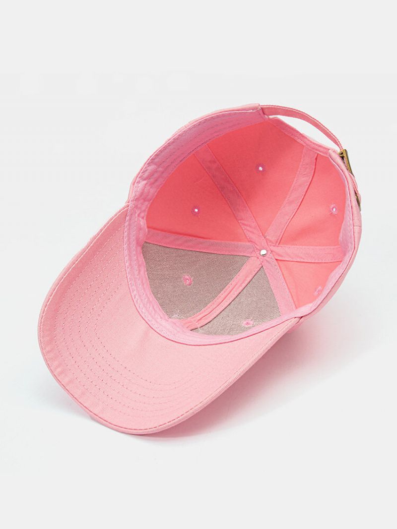 Unisex Bomull Ensfarget Geometrisk Mønster Broderi Mote Baseballcaps