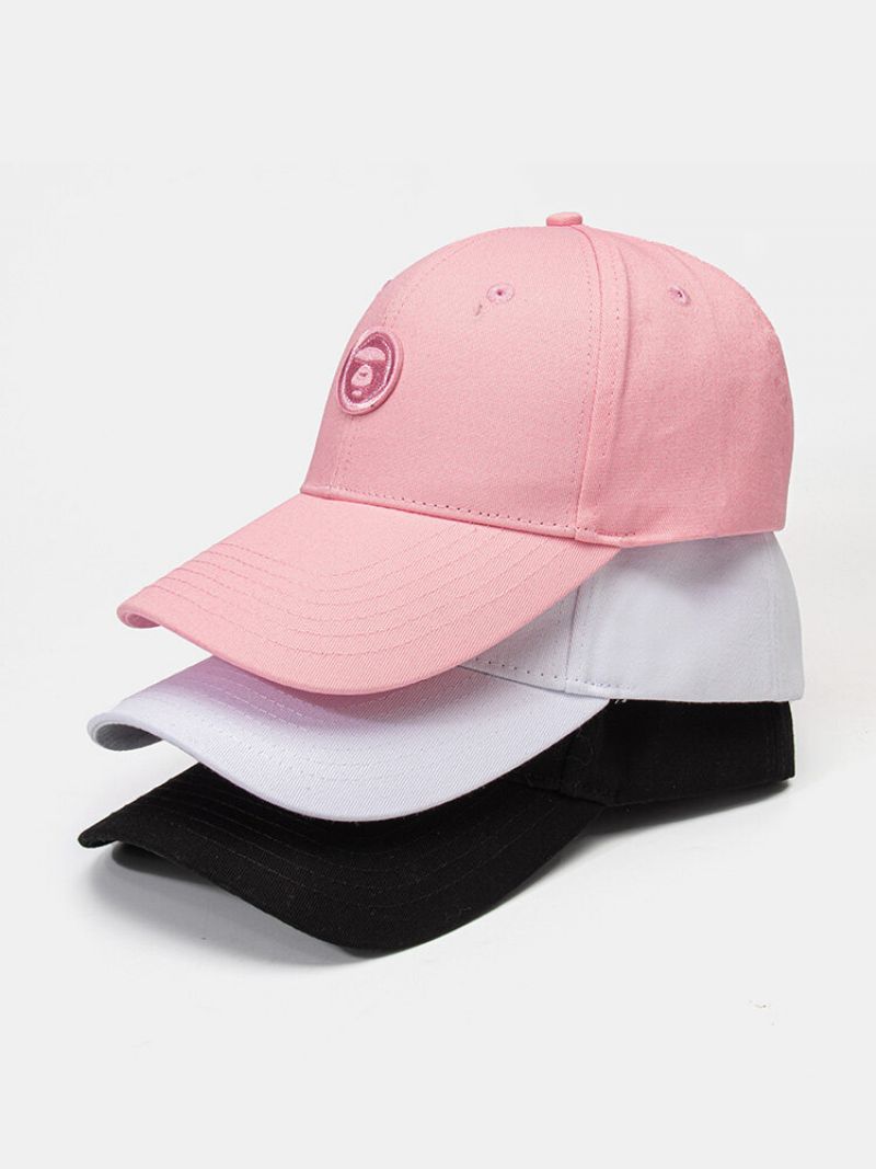 Unisex Bomull Ensfarget Geometrisk Mønster Broderi Mote Baseballcaps