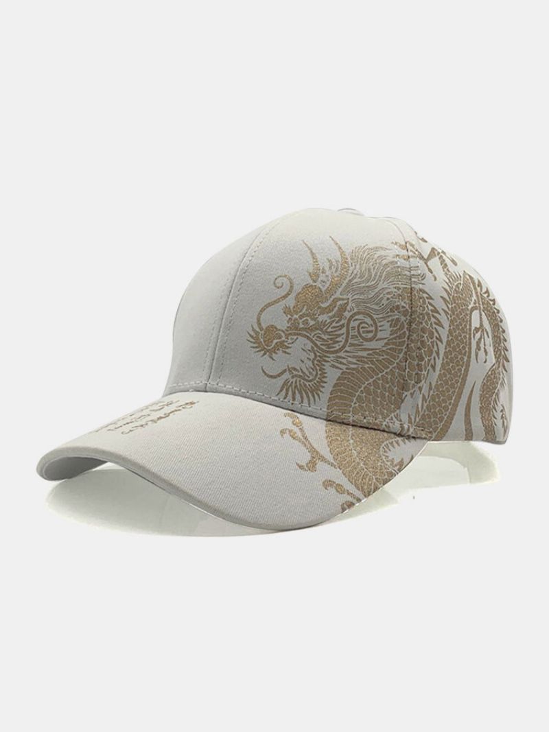 Unisex Bomull Kinesisk Dragemønster Mote Hip-hop-stil Solseil Baseballhatt