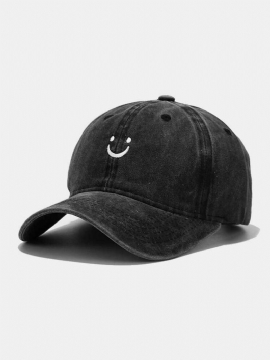 Unisex Bomull Laget Gammelt Smilende Ansikt Ungt Utendørs Solseil Baseballhatt