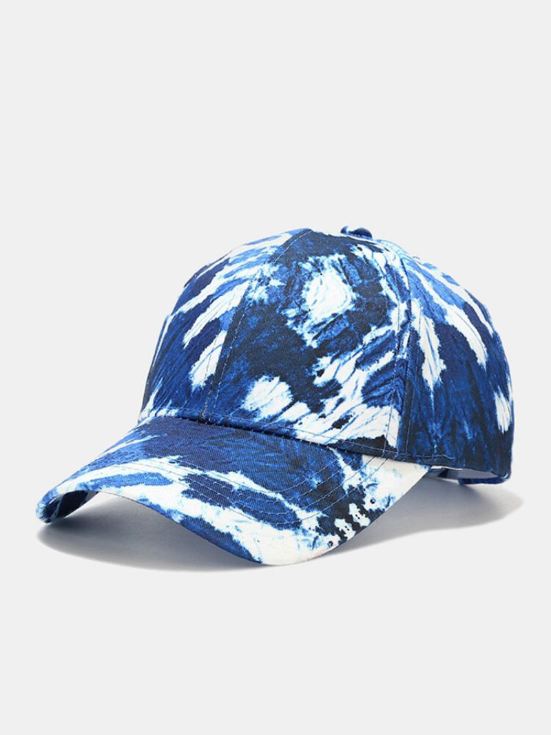 Unisex Bomull Toppsydd Fargerik Tie-dye Myk Topp Justerbar Fritidssolskjerm Baseballcapser