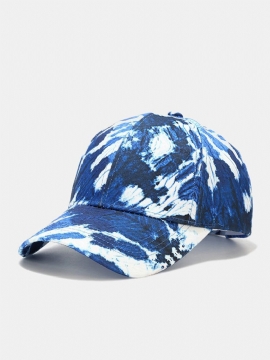 Unisex Bomull Toppsydd Fargerik Tie-dye Myk Topp Justerbar Fritidssolskjerm Baseballcapser