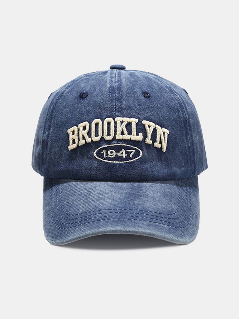 Unisex Bomull Utendørs Casual Retro Vasket Tredimensjonal Alfabet Baseball Cap Peaked Cap