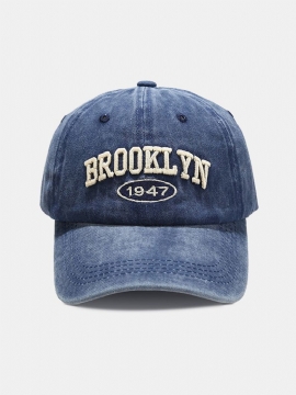 Unisex Bomull Utendørs Casual Retro Vasket Tredimensjonal Alfabet Baseball Cap Peaked Cap