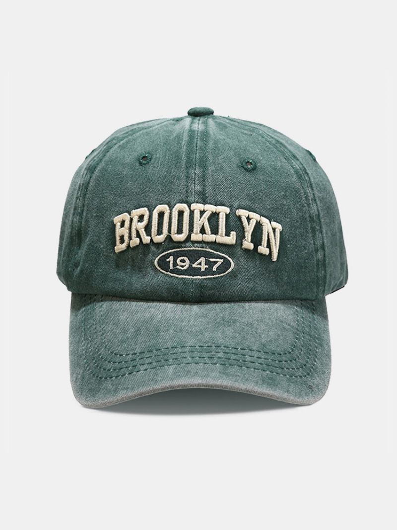 Unisex Bomull Utendørs Casual Retro Vasket Tredimensjonal Alfabet Baseball Cap Peaked Cap