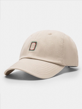 Unisex Bomulls-mahjong Tekstmønsterbroderi All-match Solseil Baseballcaps