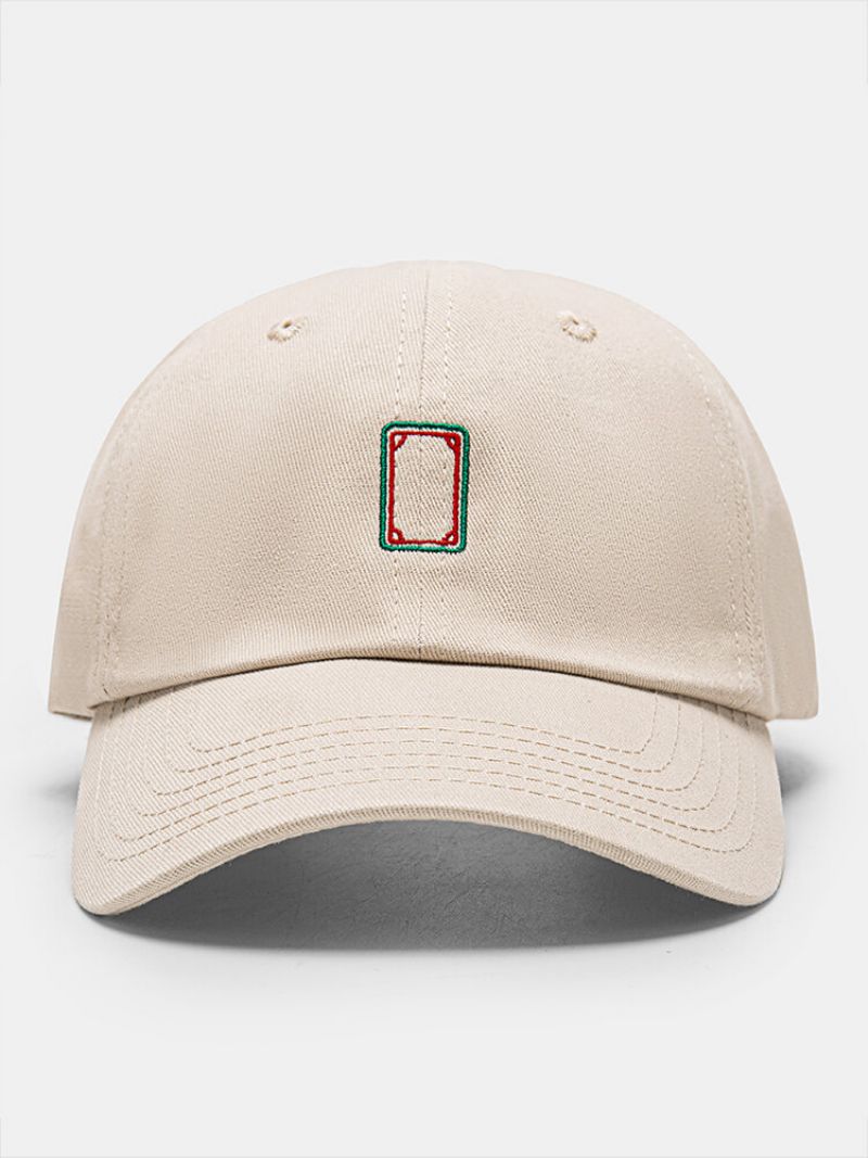 Unisex Bomulls-mahjong Tekstmønsterbroderi All-match Solseil Baseballcaps