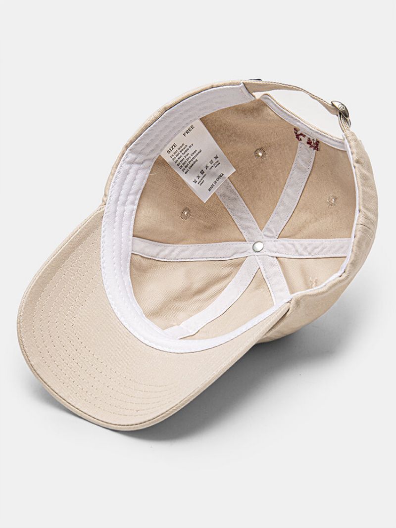 Unisex Bomulls-mahjong Tekstmønsterbroderi All-match Solseil Baseballcaps