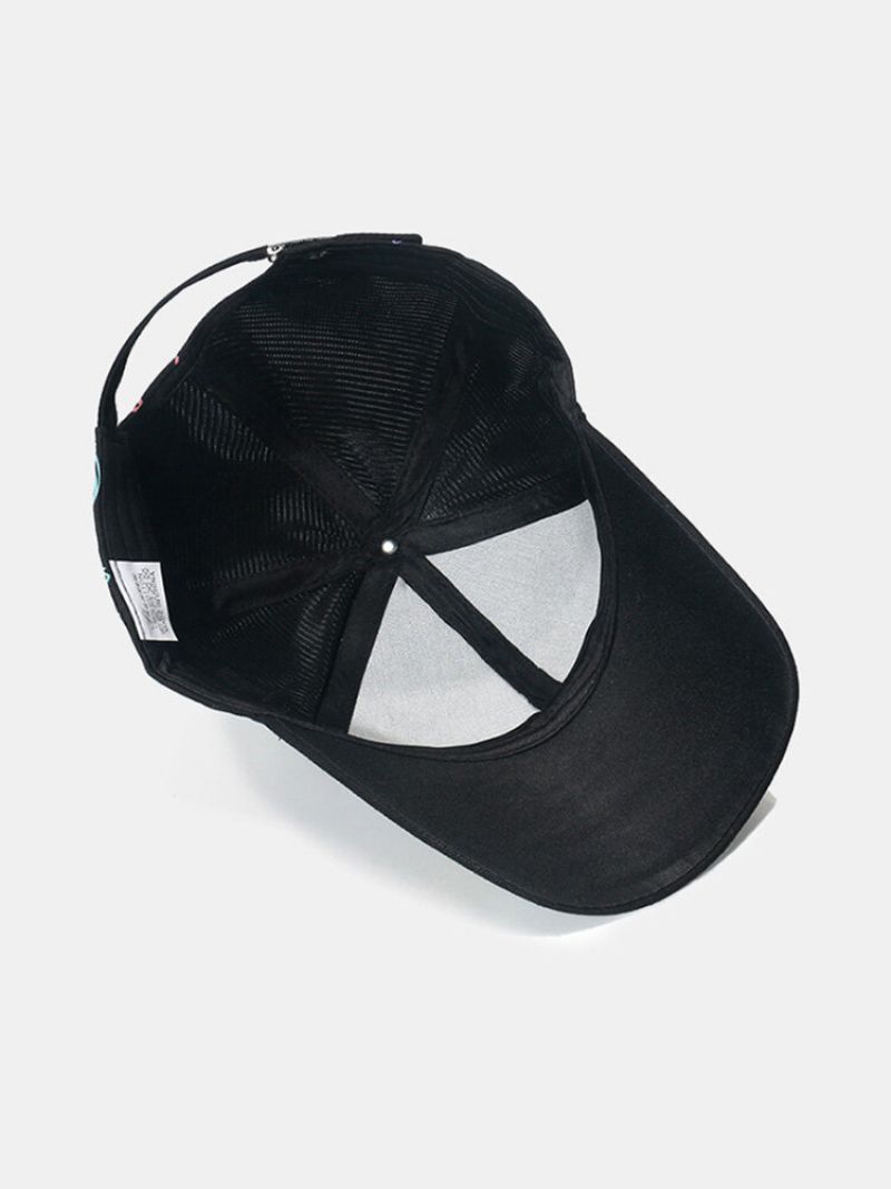 Unisex Bomullsoverlegg Med Geometrisk Bokstavgrafittitrykk All-match Solseil Baseballcaps