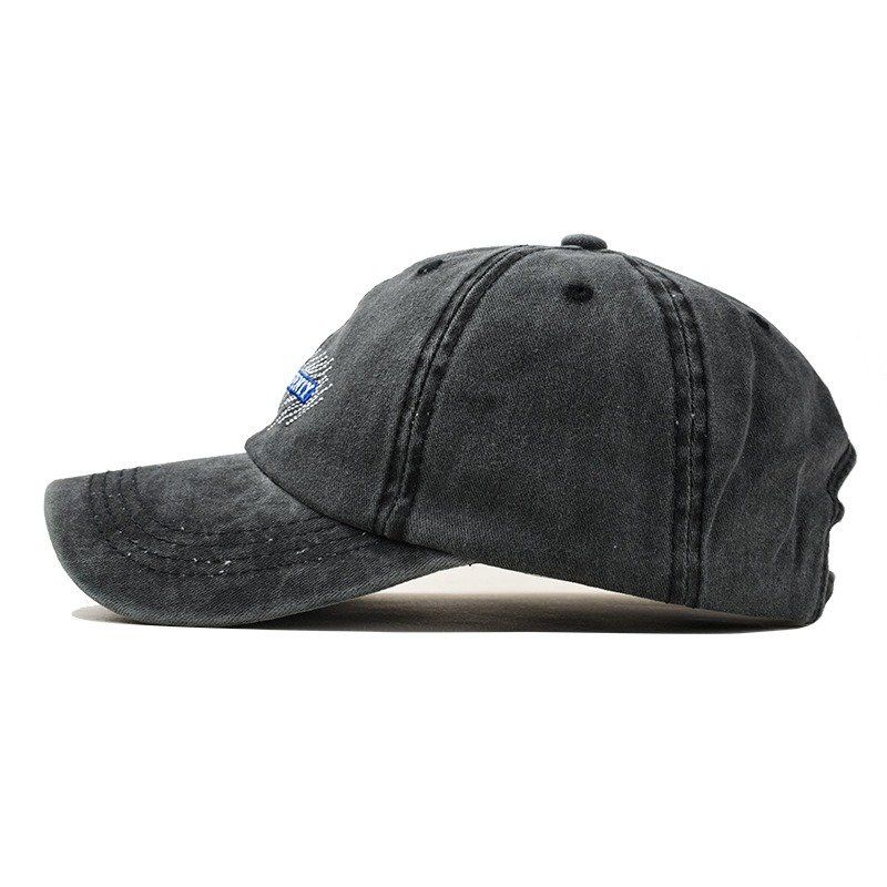 Unisex Broderimønster Vasket Denim Baseballcaps Klassisk Pustende Utendørs Solskjermhatt