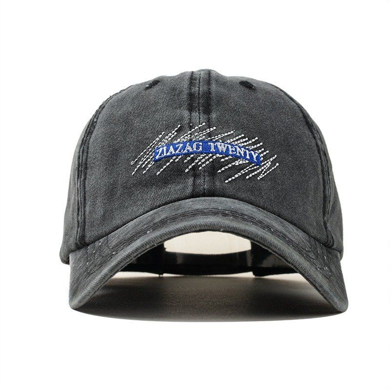 Unisex Broderimønster Vasket Denim Baseballcaps Klassisk Pustende Utendørs Solskjermhatt