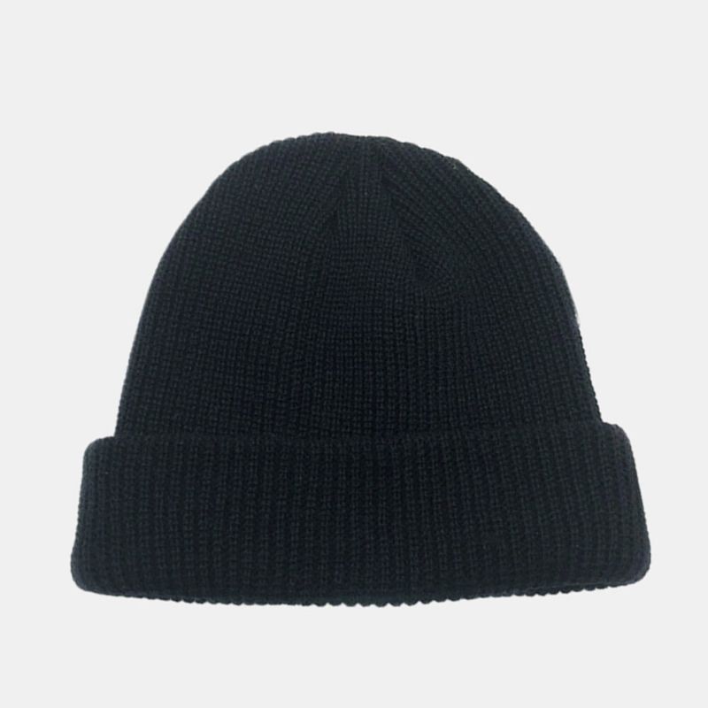 Unisex Ensfargestrikket Ulllue Skull Cap Beanie-luer