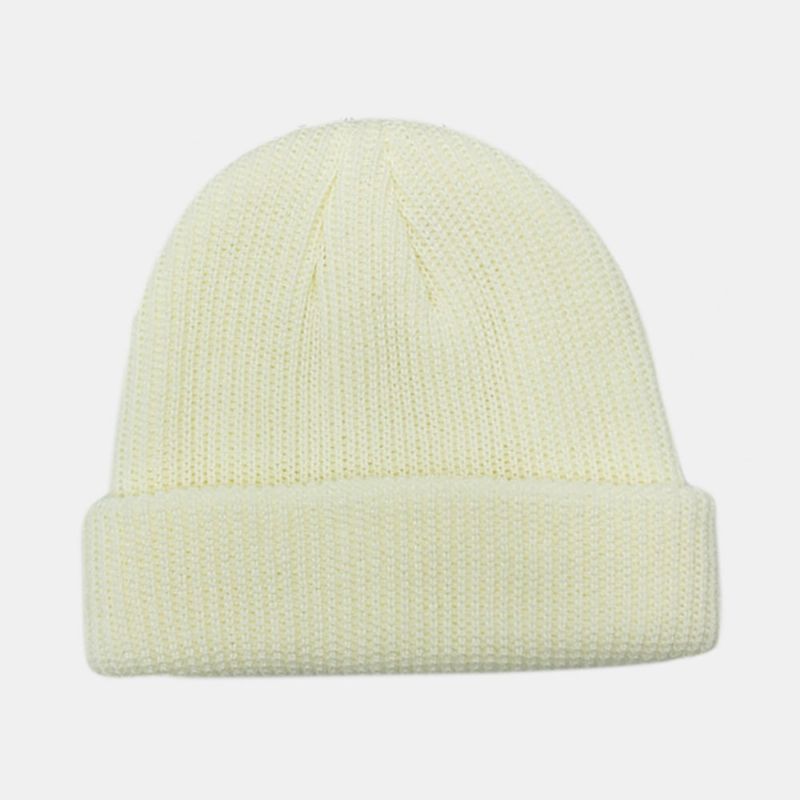 Unisex Ensfargestrikket Ulllue Skull Cap Beanie-luer