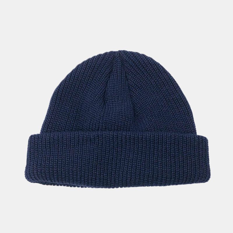 Unisex Ensfargestrikket Ulllue Skull Cap Beanie-luer