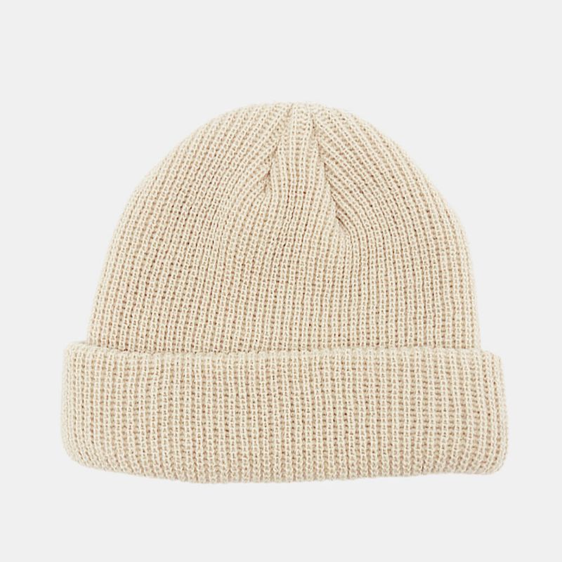 Unisex Ensfargestrikket Ulllue Skull Cap Beanie-luer