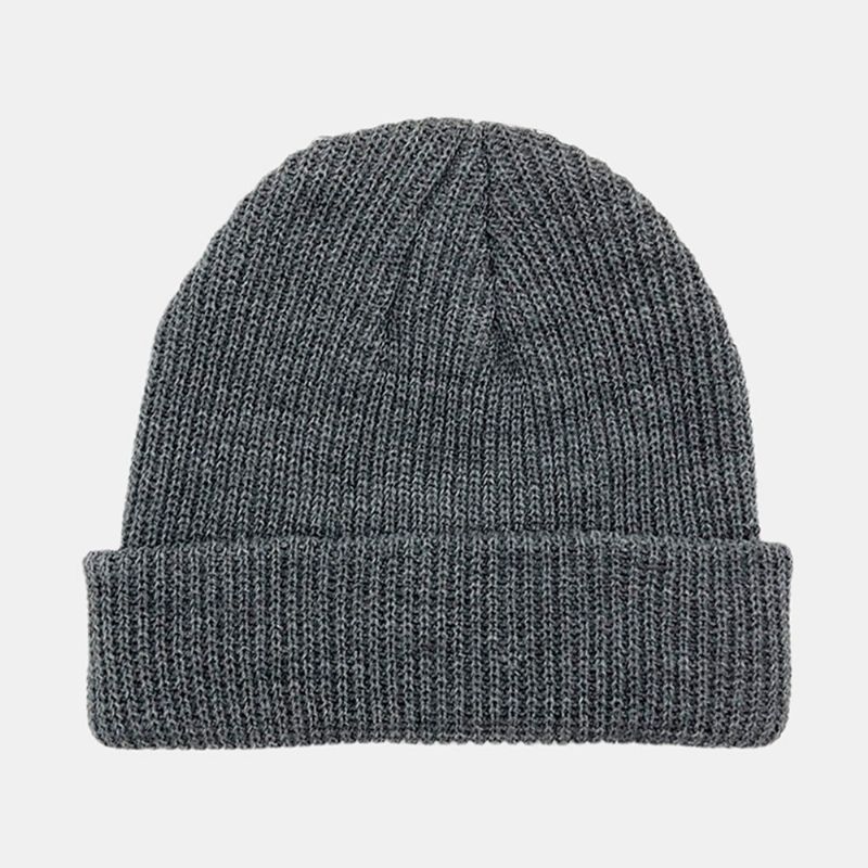 Unisex Ensfargestrikket Ulllue Skull Cap Beanie-luer