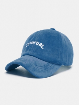 Unisex Fløyel Fortykket Brevbroderi Motevarme Baseballcaps