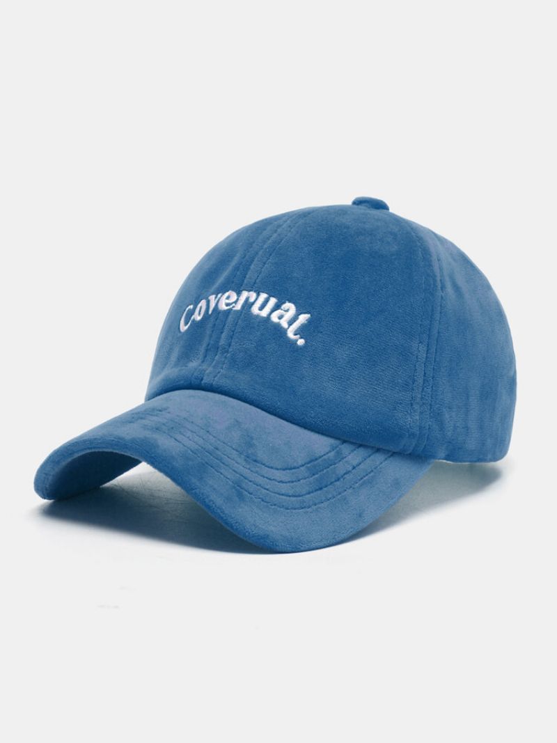 Unisex Fløyel Fortykket Brevbroderi Motevarme Baseballcaps