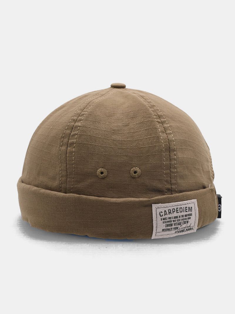 Unisex Lerretsbokstavmerke Matchende Justerbar Bummeløs Lue Utleier Capser Skull Caps