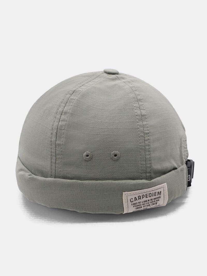 Unisex Lerretsbokstavmerke Matchende Justerbar Bummeløs Lue Utleier Capser Skull Caps