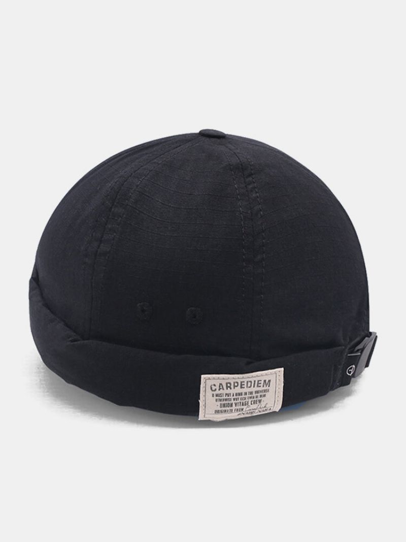 Unisex Lerretsbokstavmerke Matchende Justerbar Bummeløs Lue Utleier Capser Skull Caps