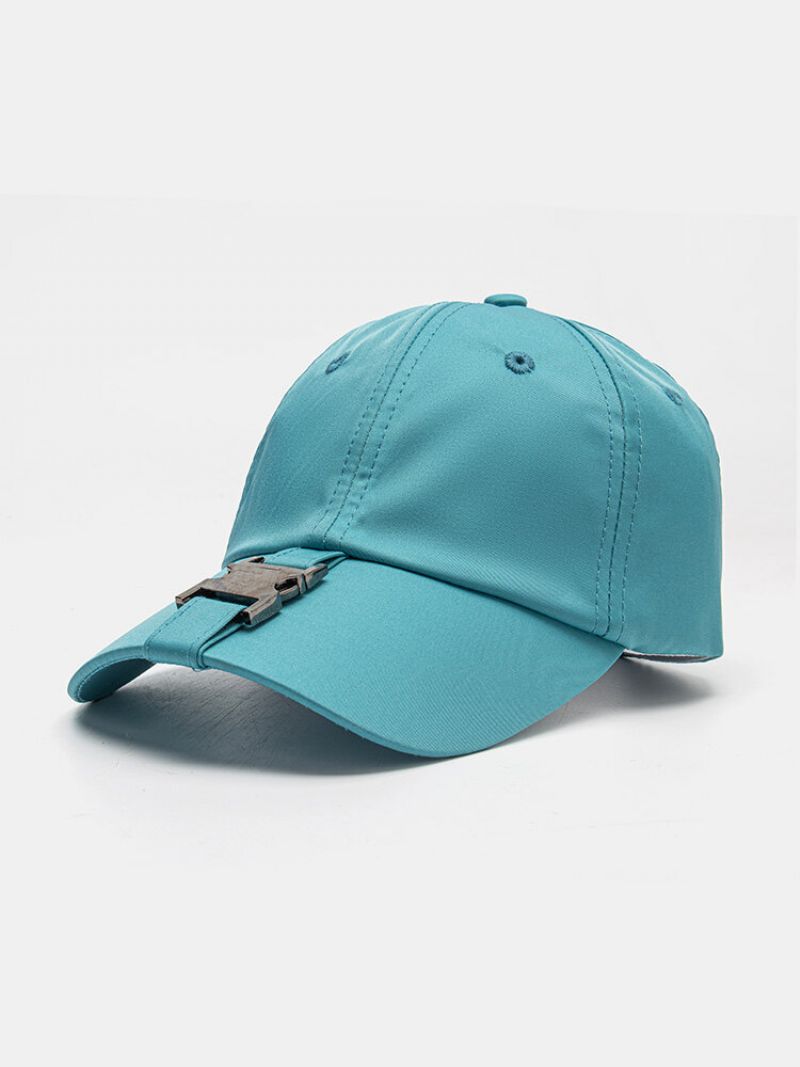 Unisex Silke Ensfarget Metallspenne Dekorasjon Mote Solseil Baseballcaps