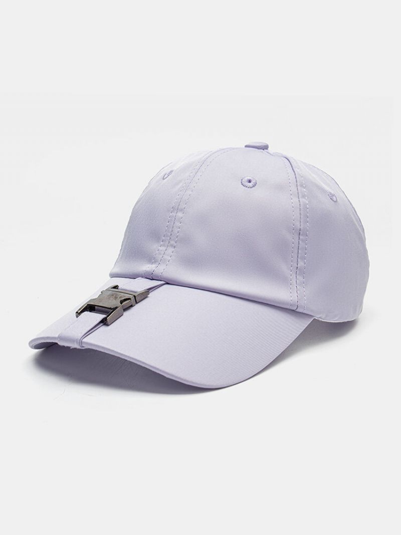 Unisex Silke Ensfarget Metallspenne Dekorasjon Mote Solseil Baseballcaps