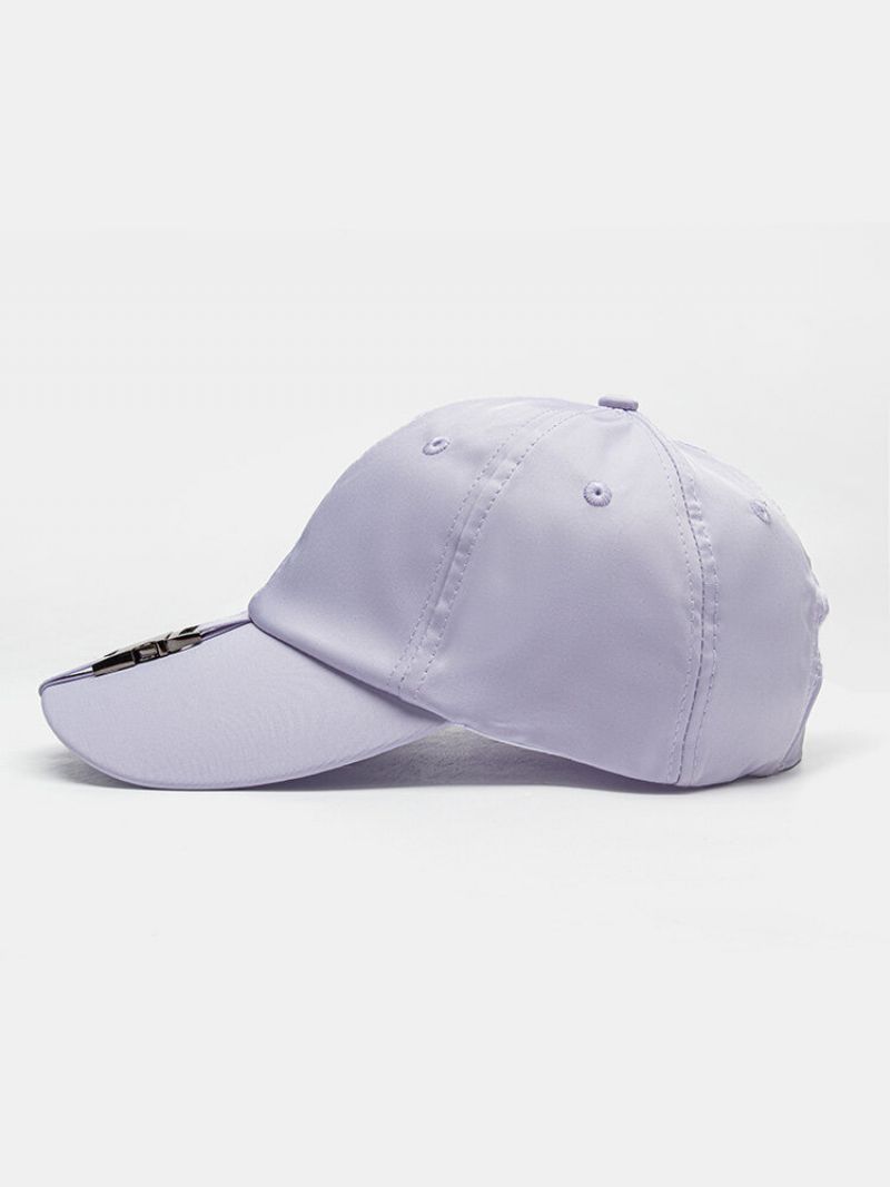 Unisex Silke Ensfarget Metallspenne Dekorasjon Mote Solseil Baseballcaps