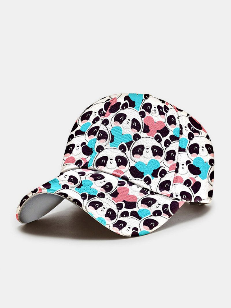 Vinter-ol Beijing 2023 Unisex Polyester Bomull Overlegg Panda Kjærlighetsmønster Print Justerbar Mote Baseball Cap