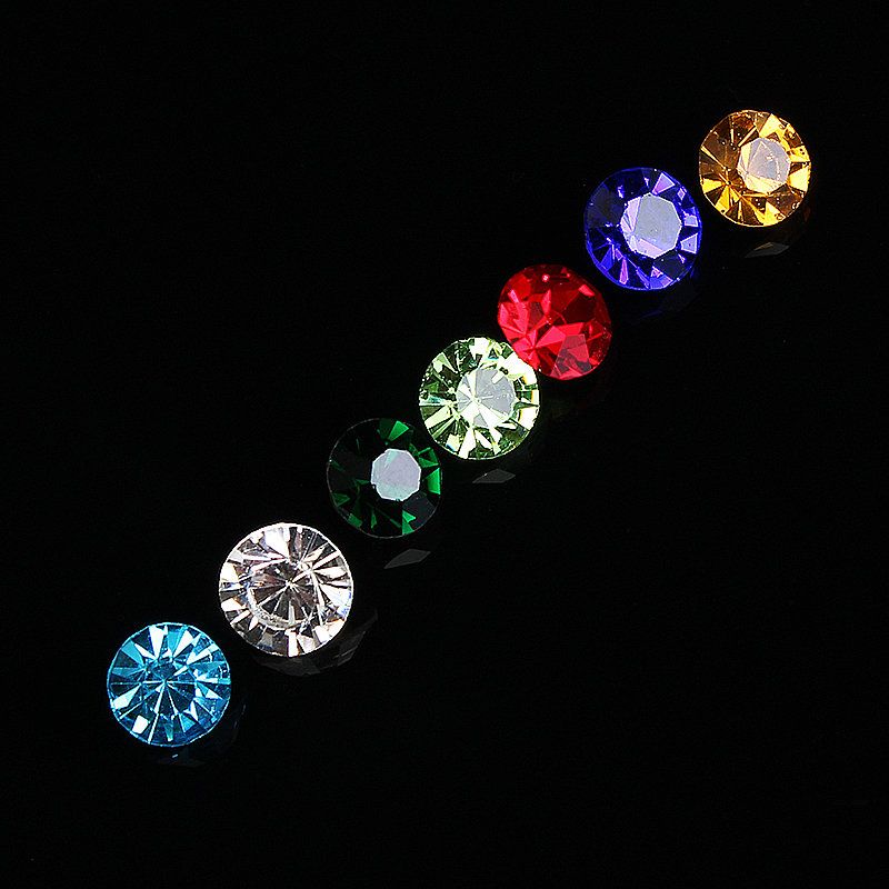 1200 Stk Nail Art Dekorasjon Rhinestones Stud Fargerik Skinnende Klar Krystall