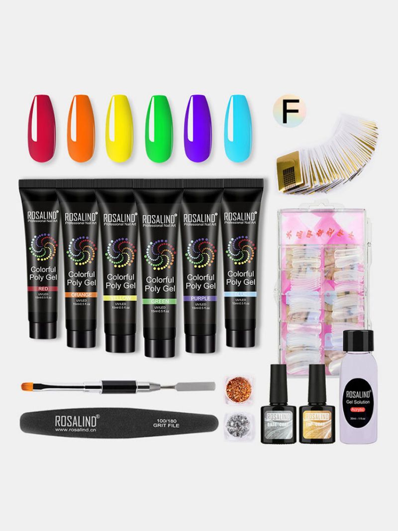 15 Stk Nail Quick Extension Gel Kit Crystal Liquid Phototherapy Gel Kit