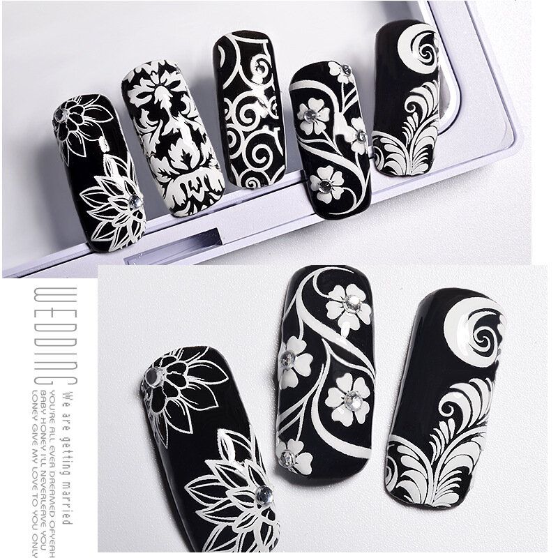 3d Nail Sticker Strap Lim Stereo White Nails Full Stick