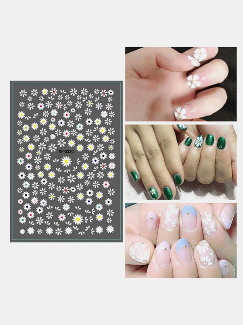 3d Stereo Fargerike Vanntette Nail Art-klistremerker Rainbow Stekt Egg Fototerapi Decals