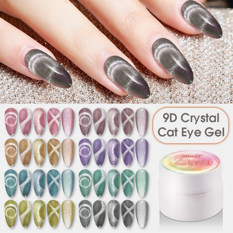 5ml 9d Crystal Cat Eye Gel Nail Art Design Lakk Soak-off Gel Uv Led-lampe Cured Polish Gel