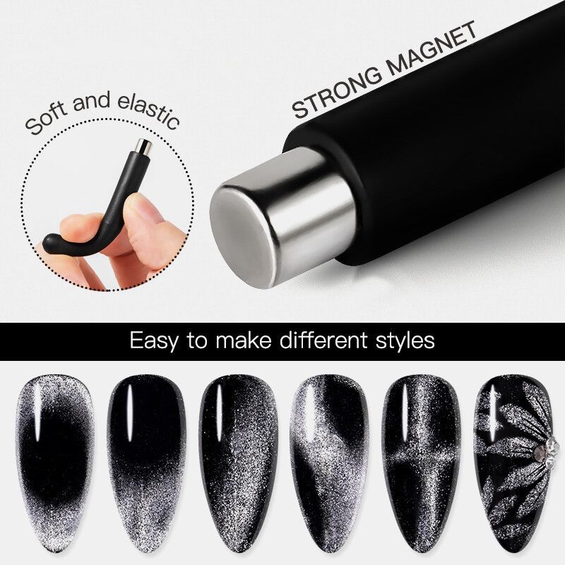 Cat Eye Magnet Spar Uv Gel Polish Spesial Myk Elastisk Fancy Sylindrisk Kraftig Nail Tool