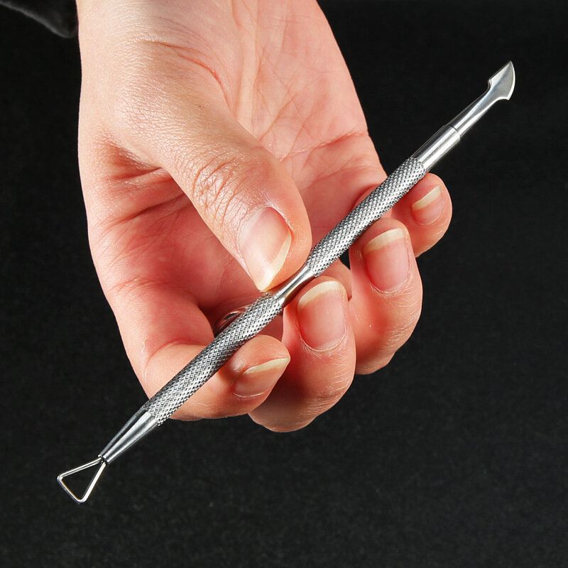 Double Head Nail Remove Stick Rustfritt Stål Fjern Gel Polish Pro Manicure Tool