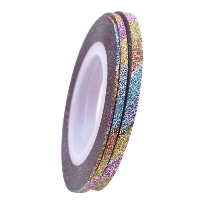 Glitter Nail Art Tape Line Strips Striping Decoration For Uv Gel Polish Selvklebende Klistremerke