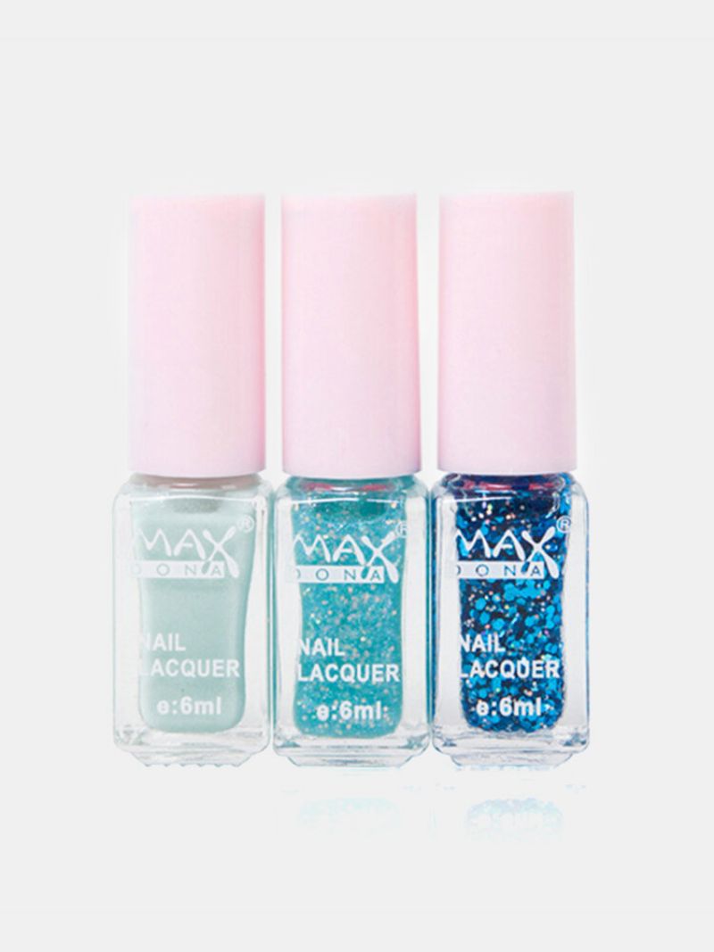 Maxdona 3 Farger/sett Neglelakk Gradient Farge Cocktail Magic Nails Gel