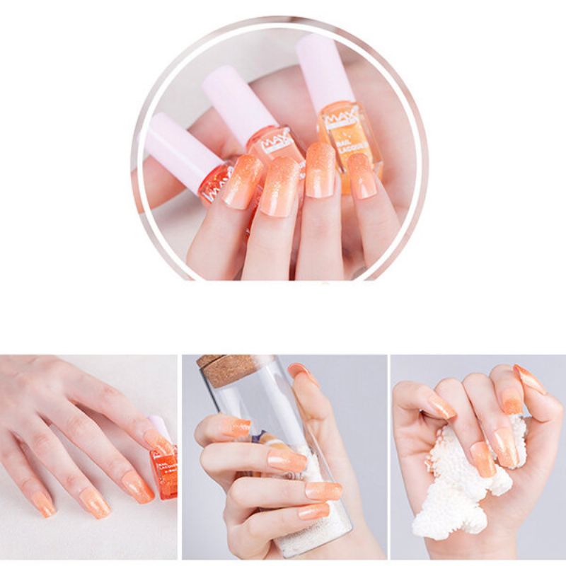 Maxdona 3 Farger/sett Neglelakk Gradient Farge Cocktail Magic Nails Gel